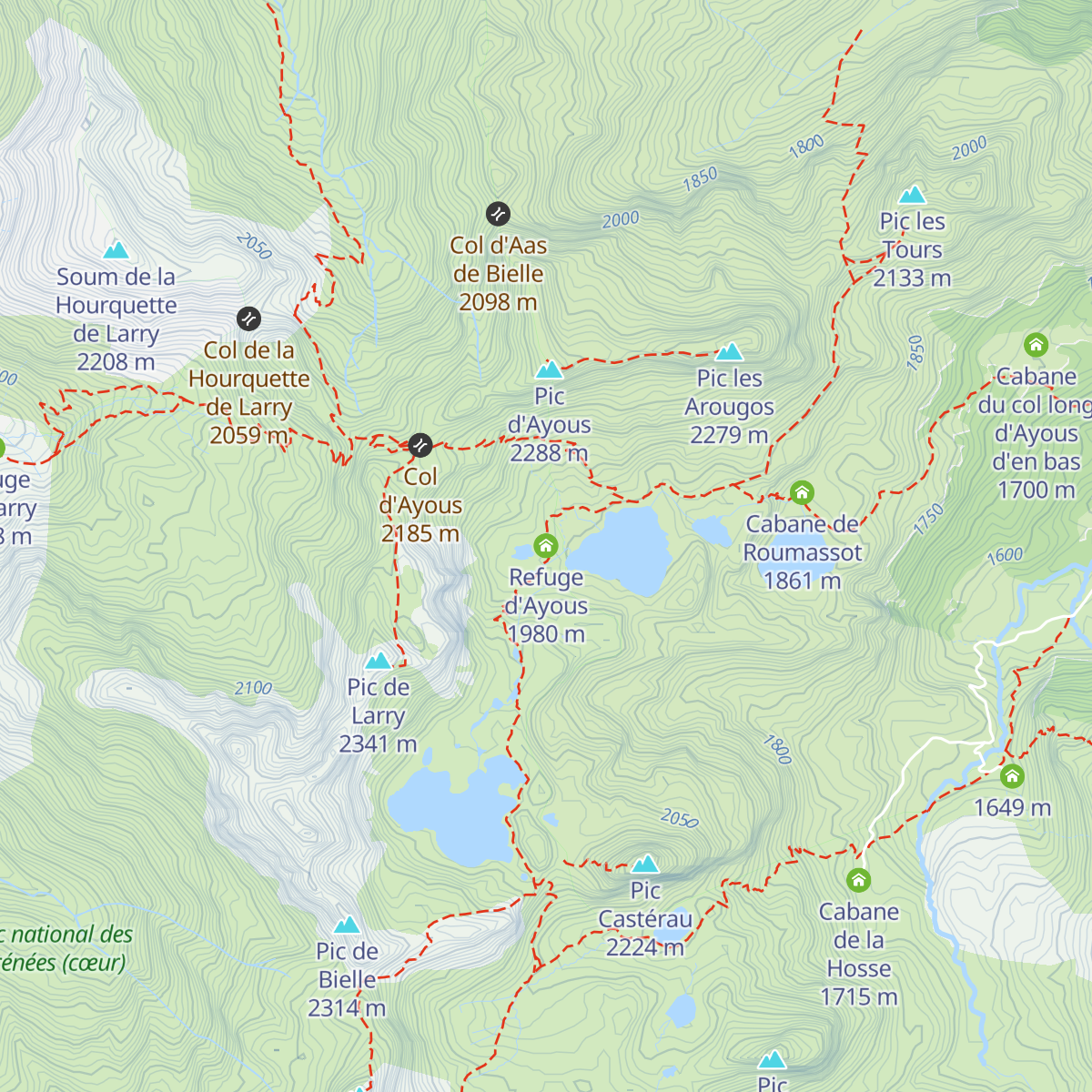 Refuge d'Ayous map
