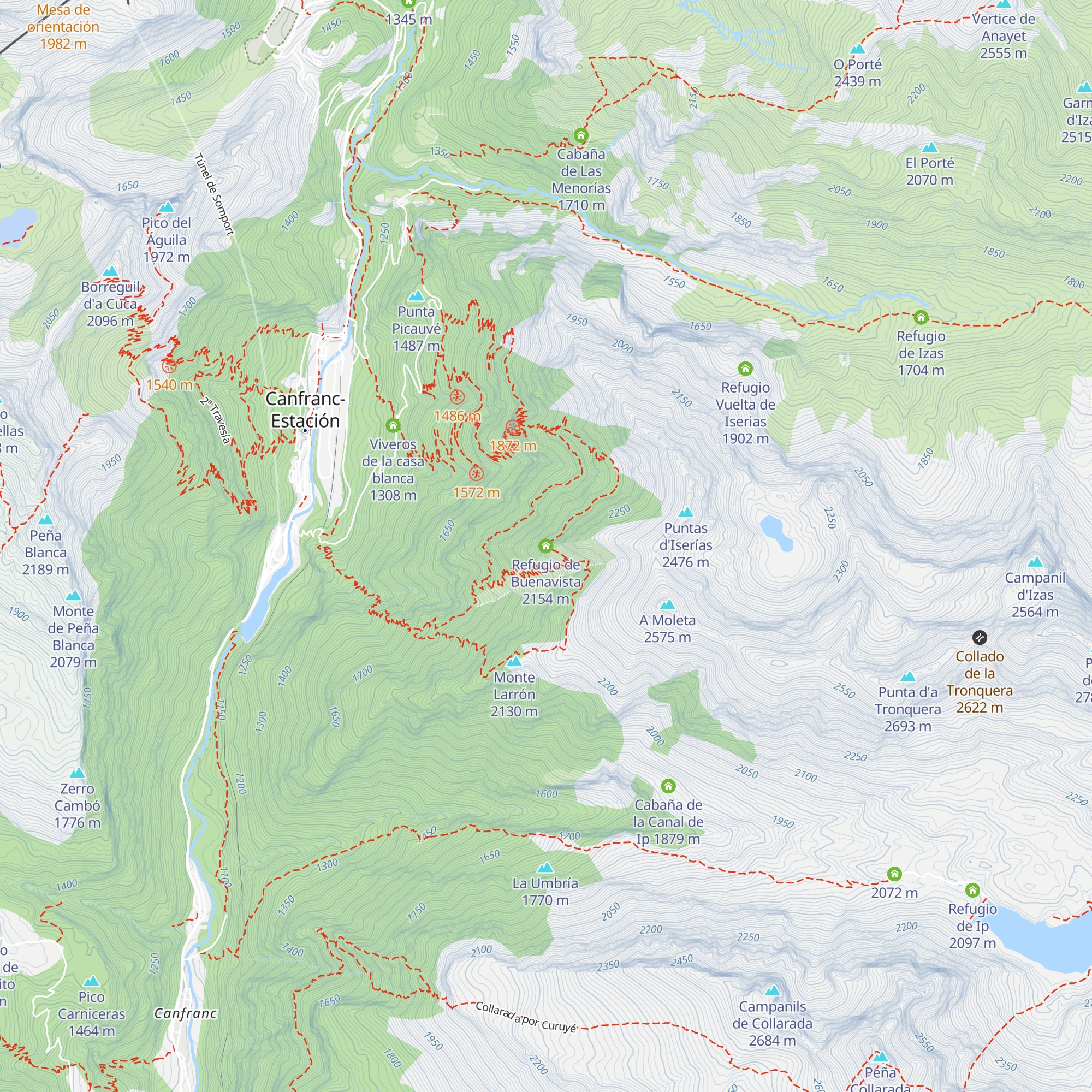 Refugio de Buenavista map