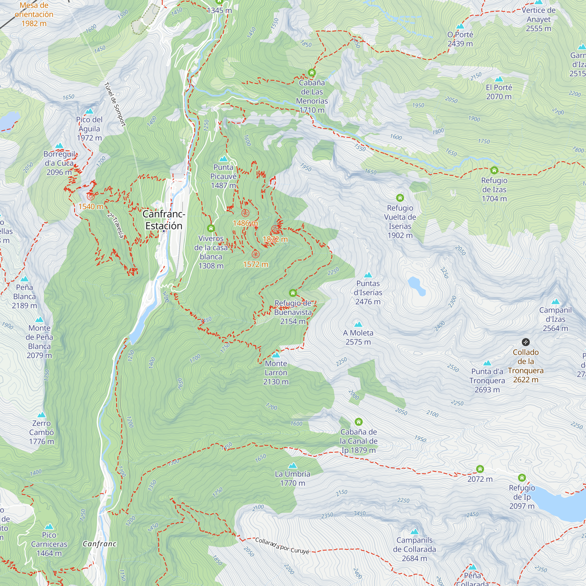Refugio de Buenavista map
