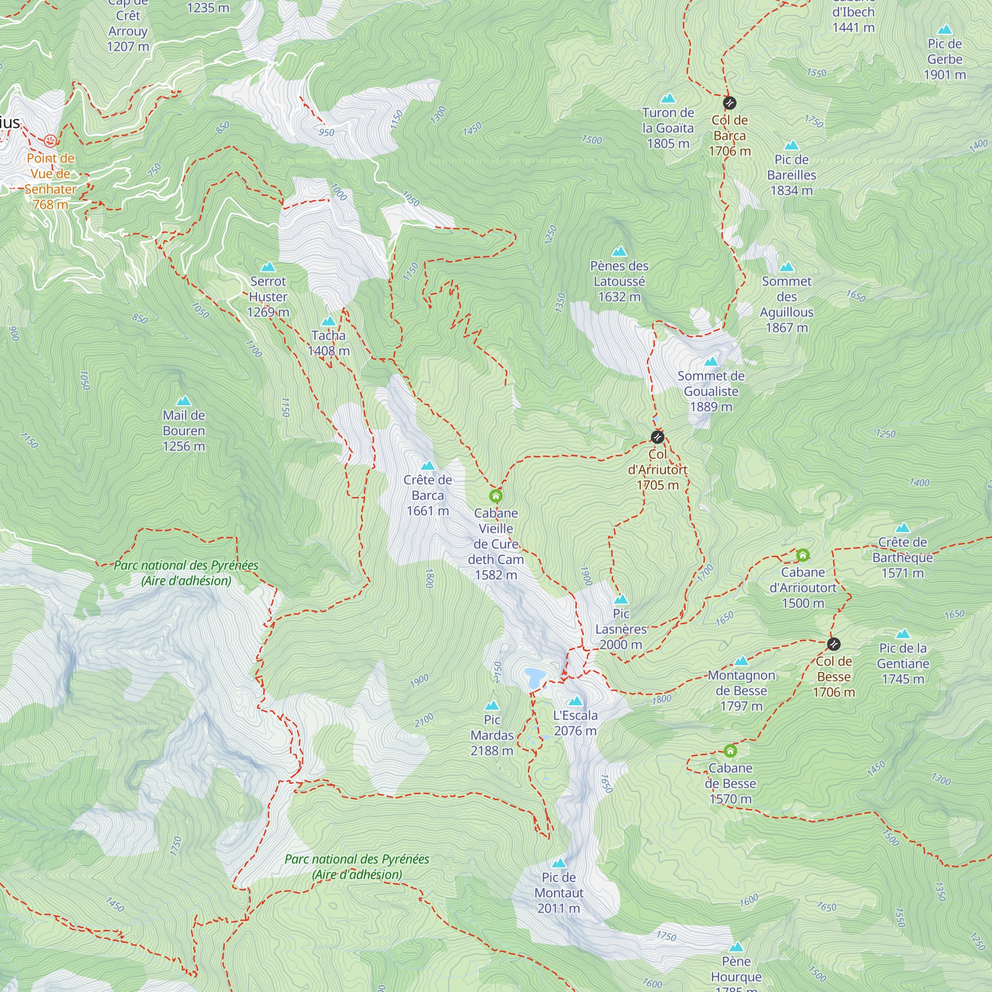 Cabane Vieille de Cure deth Cam map