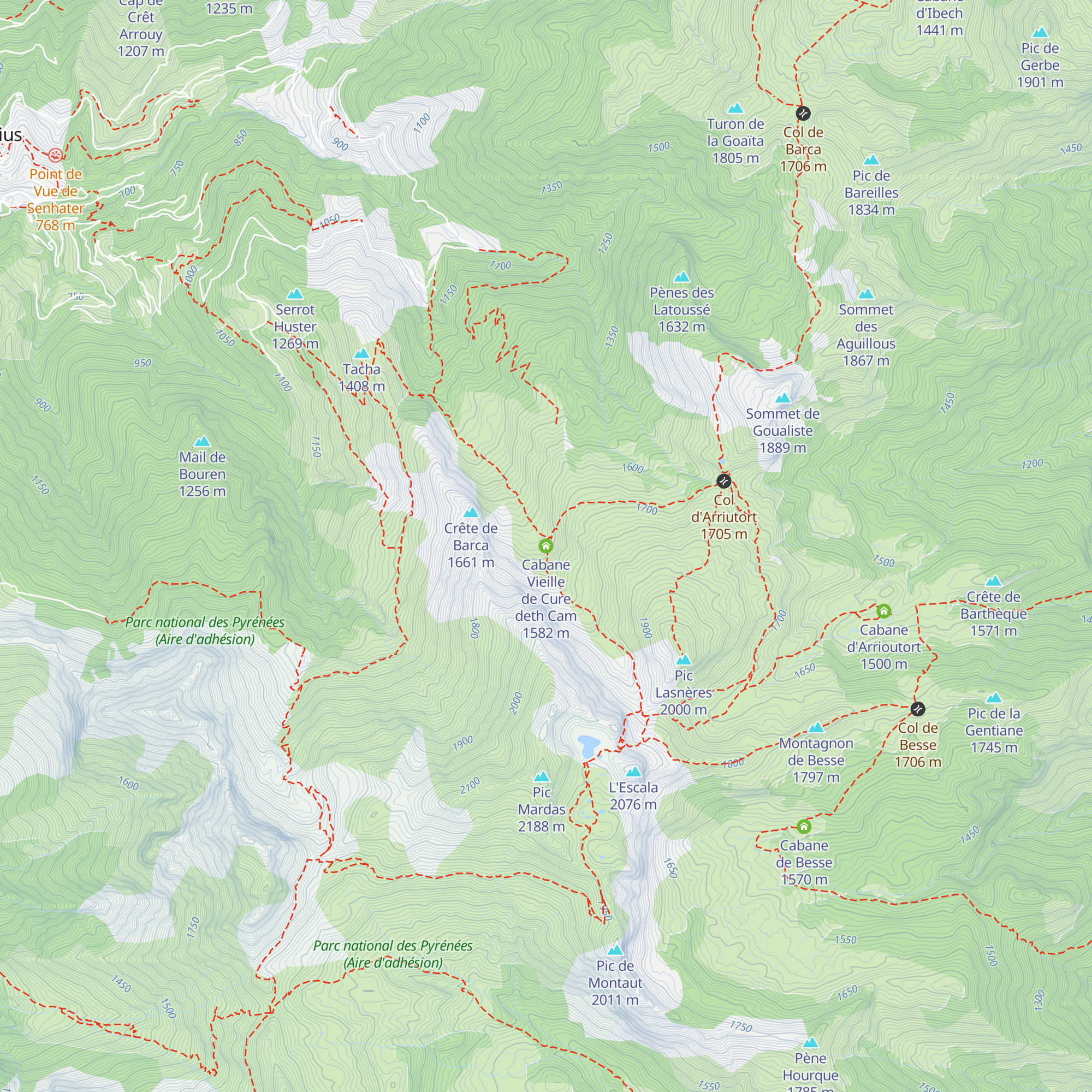 Cabane Vieille de Cure deth Cam map