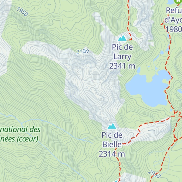 Map of Pic de Hourette
