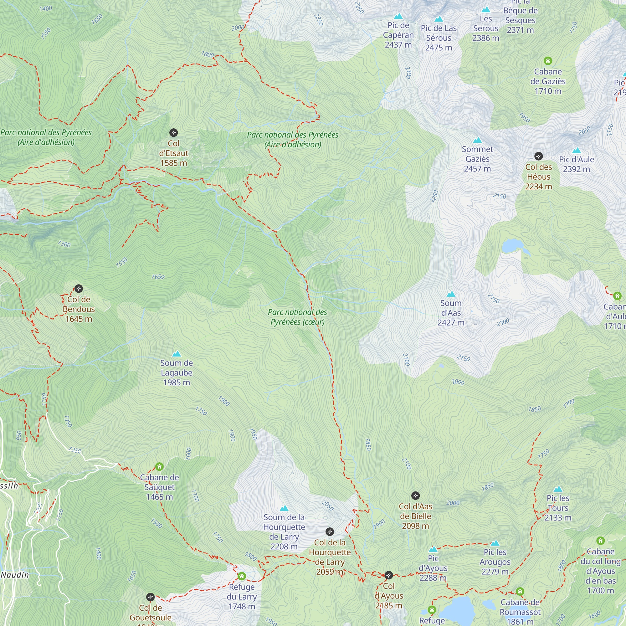Cabane de la Baigt de Saint-Cours map