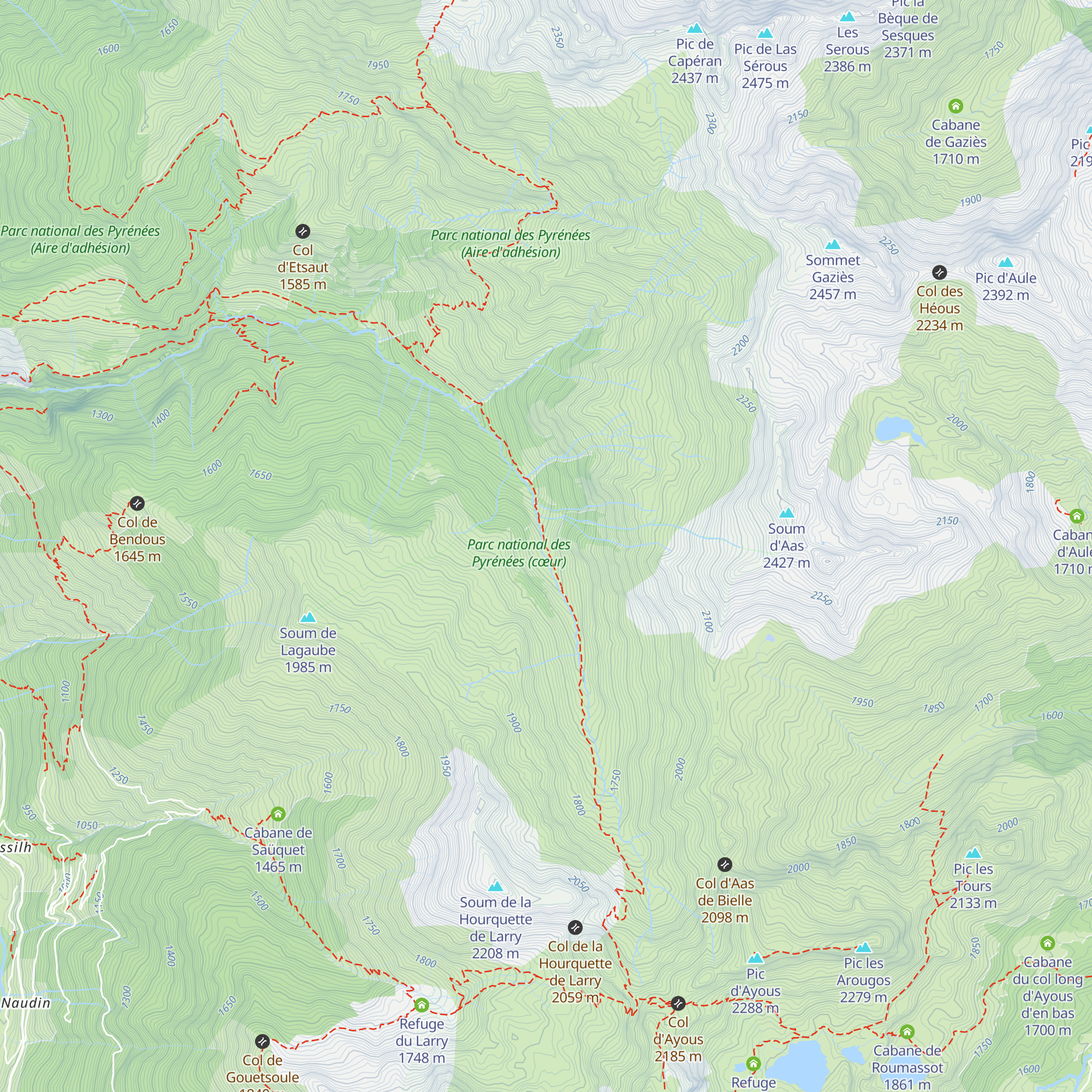Cabane de la Baigt de Saint-Cours map