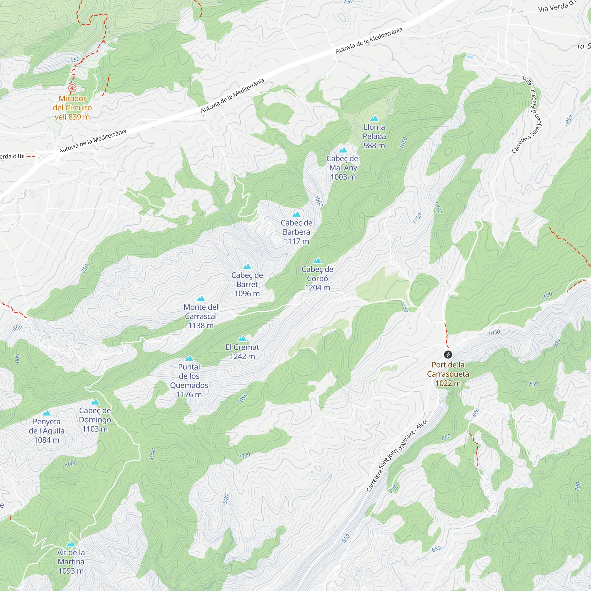 Refugi dels Esbarzerets map