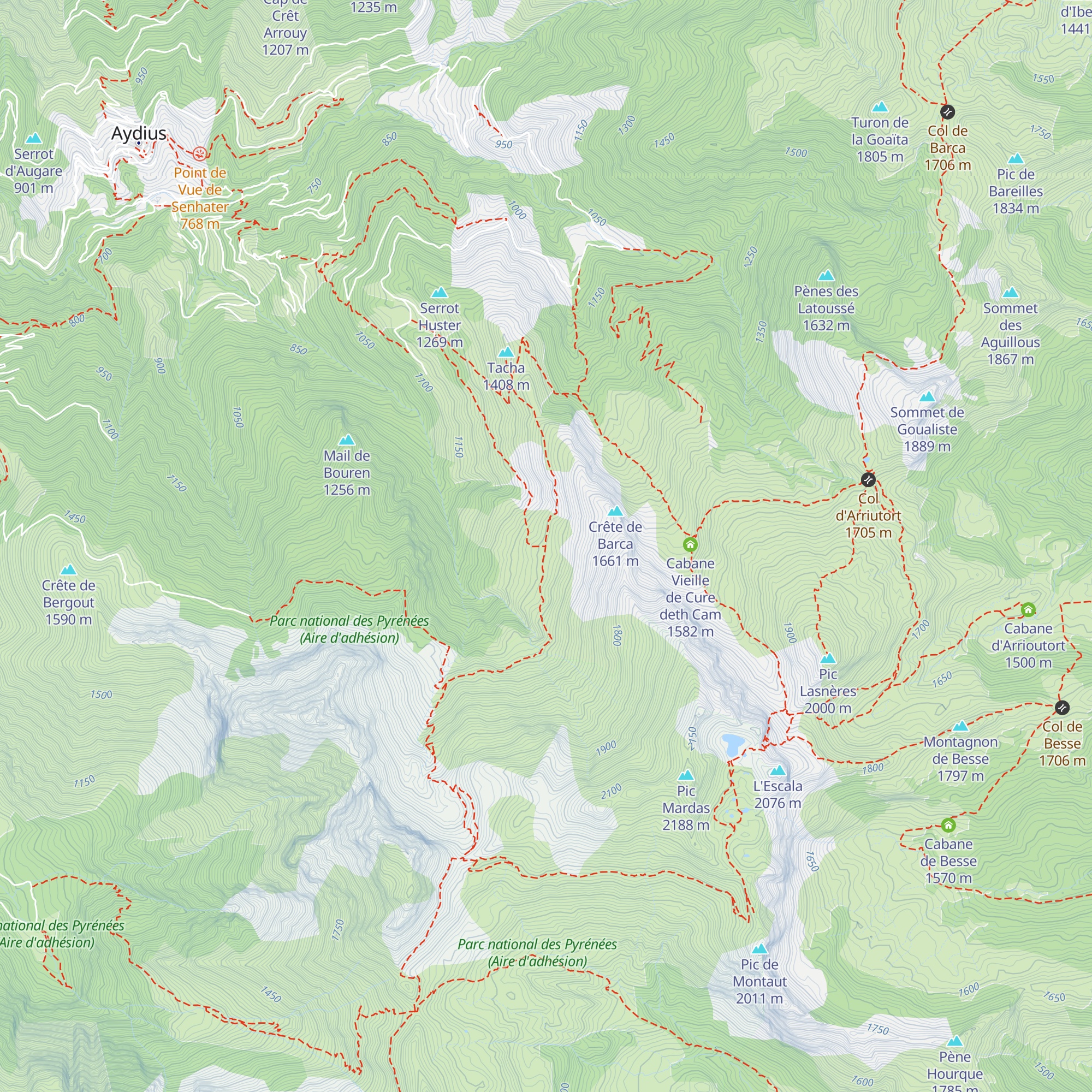 Cabane du Horquèth map