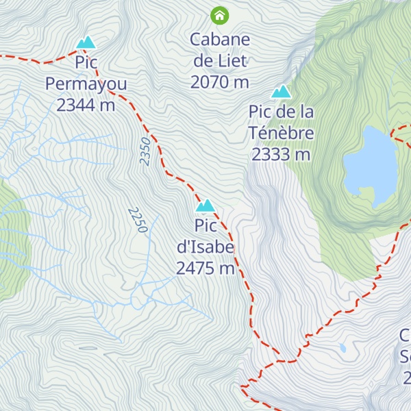 Map of Pic d'Isabe