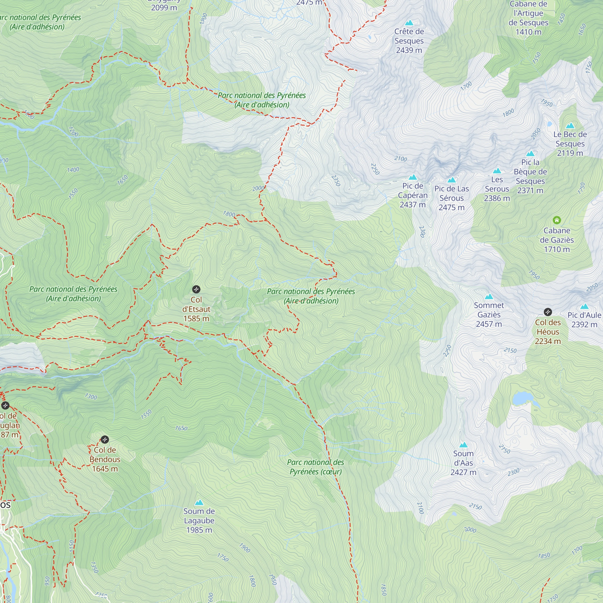 Cabane de Salistre map