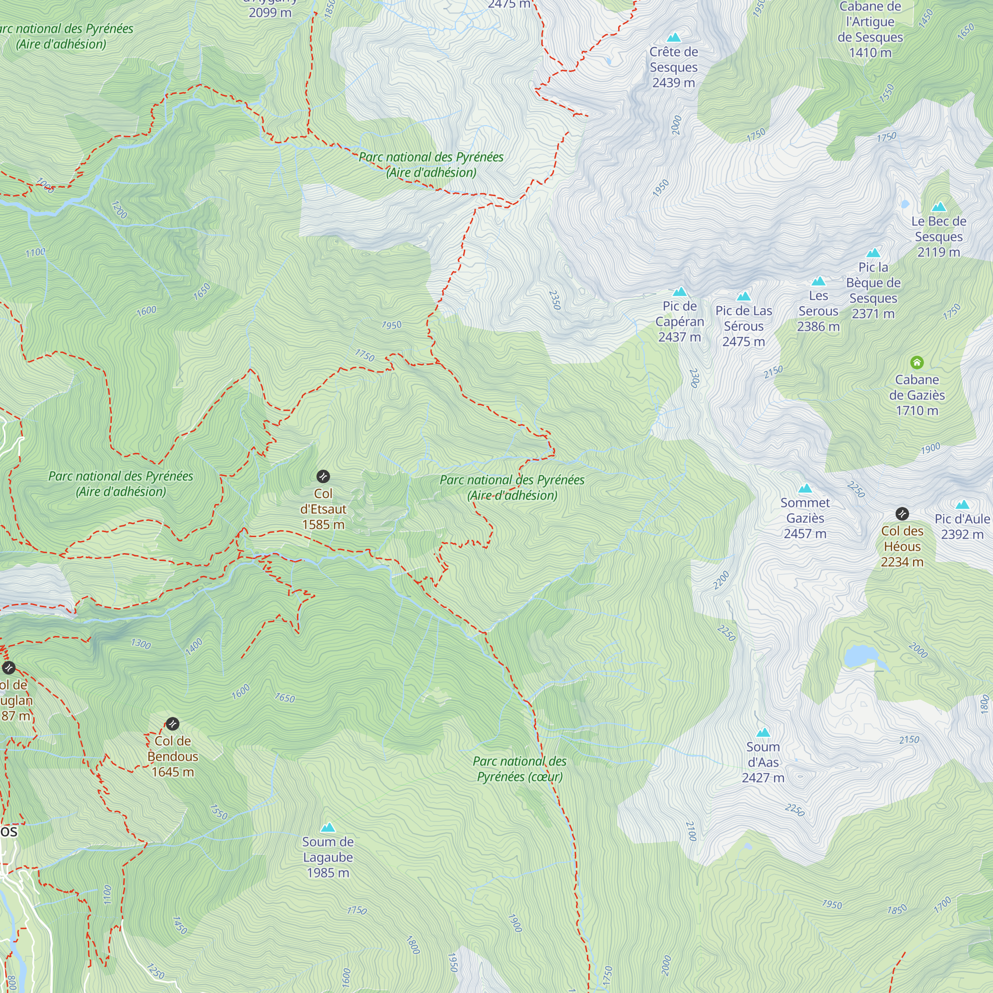 Cabane de Salistre map