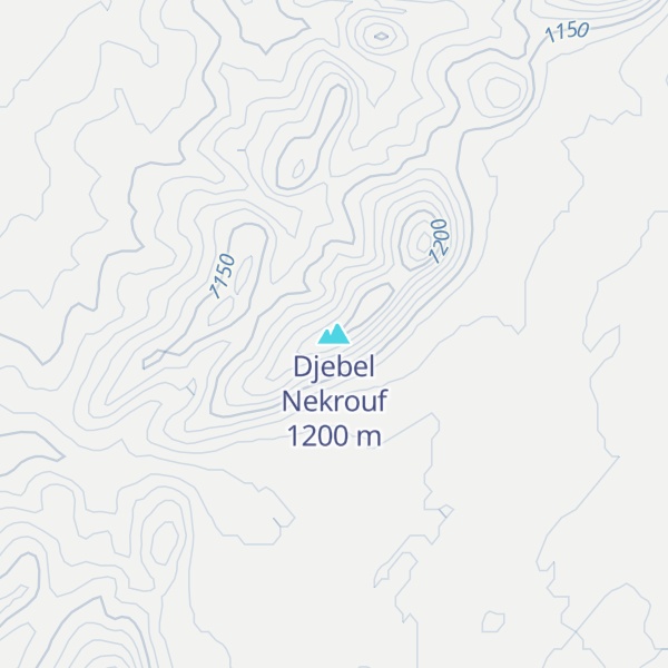 Map of Djebel Nekrouf