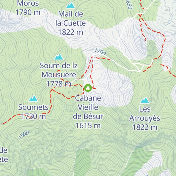 Map of Cabane Vieille de Bésur