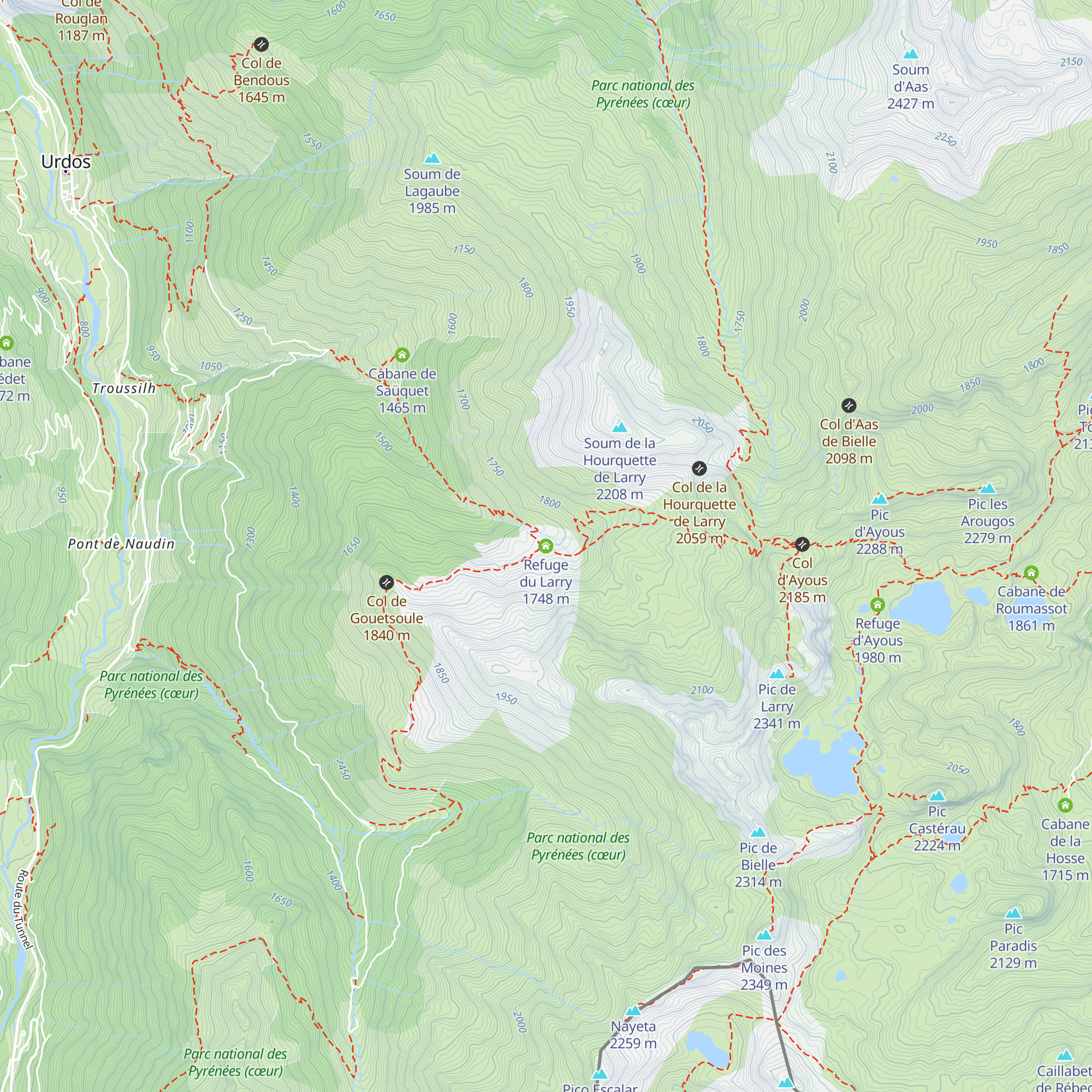 Refuge du Larry map