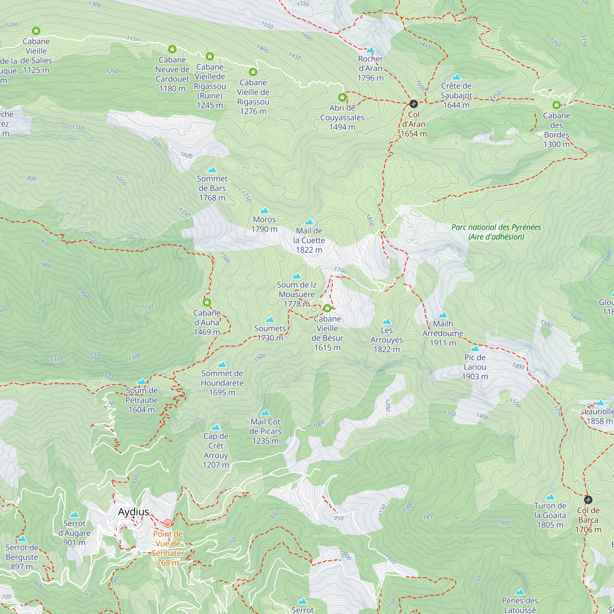 Cabane Neuve de Bésur map