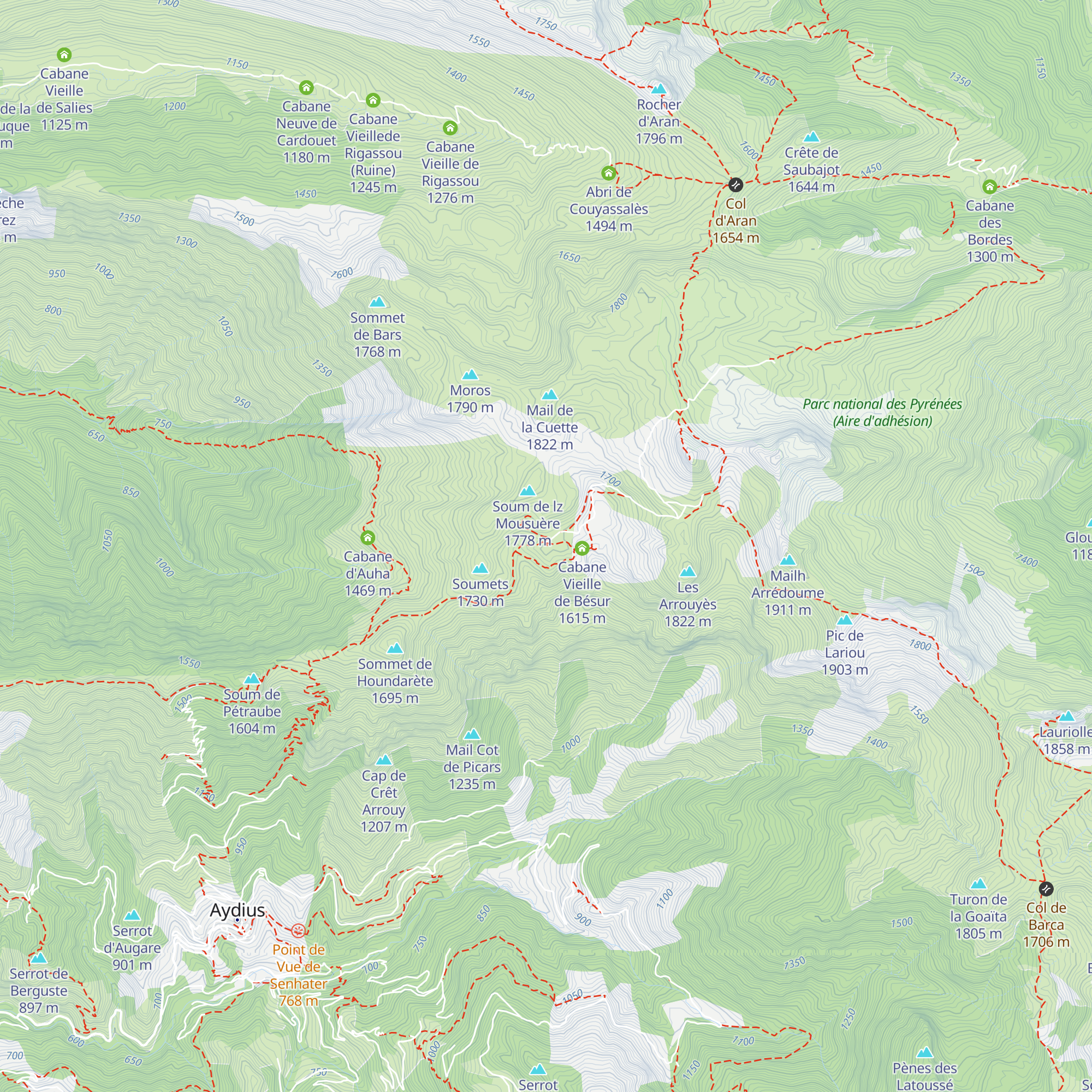Cabane Neuve de Bésur map