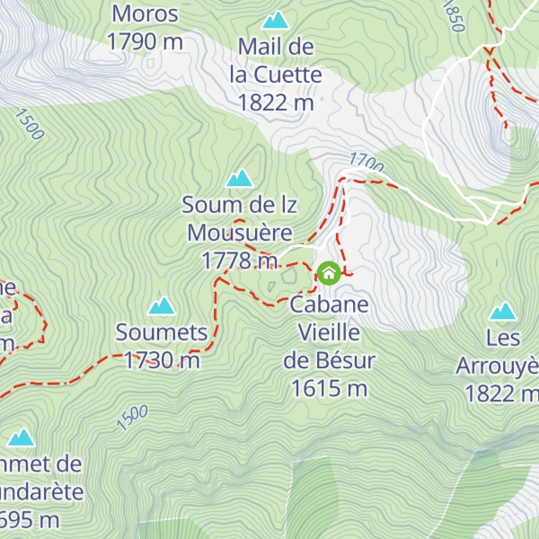 Map of Cabane Neuve de Bésur