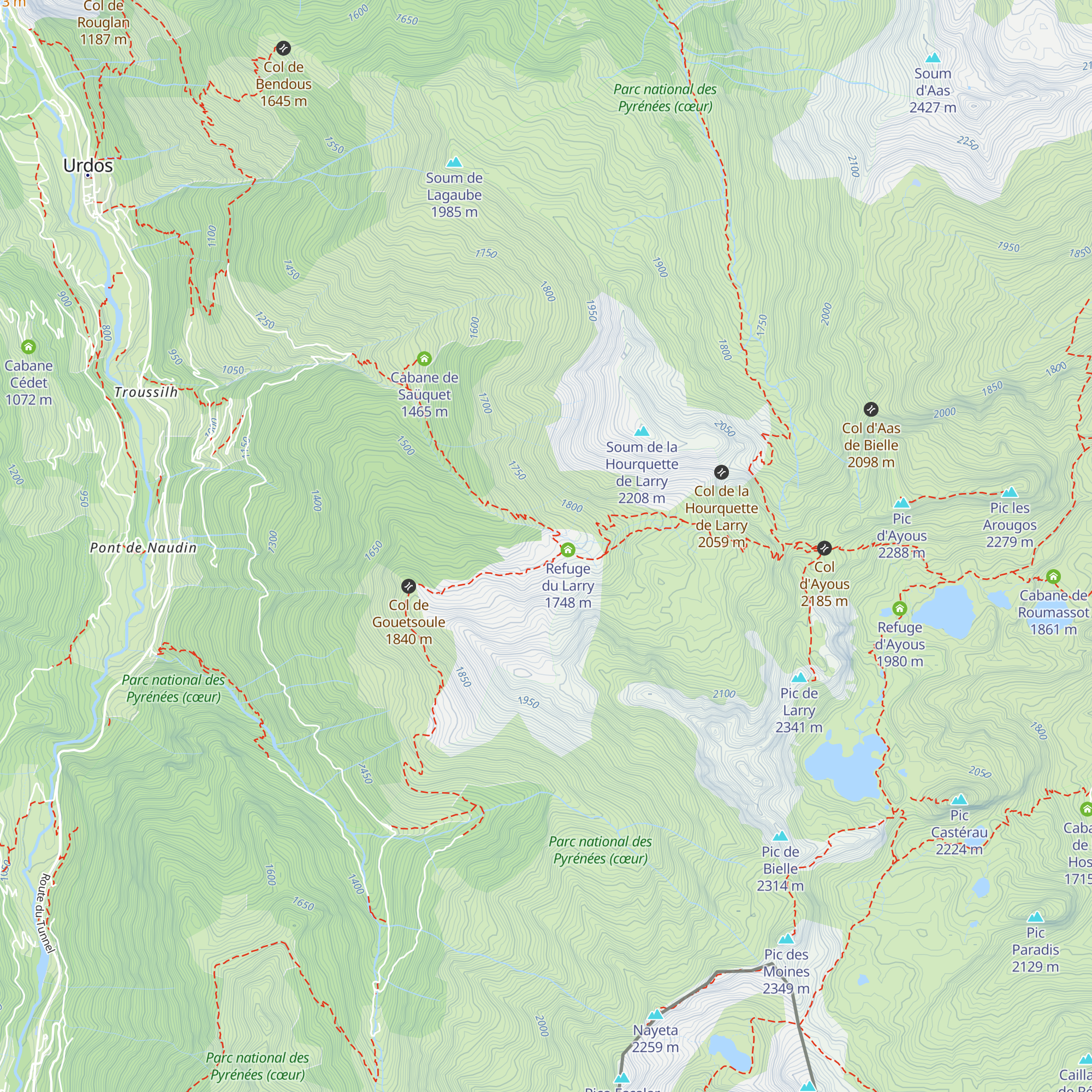 Cabane de Larry map