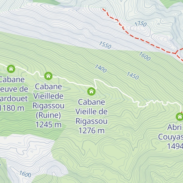 Map of Cabane Vieille de Rigassou
