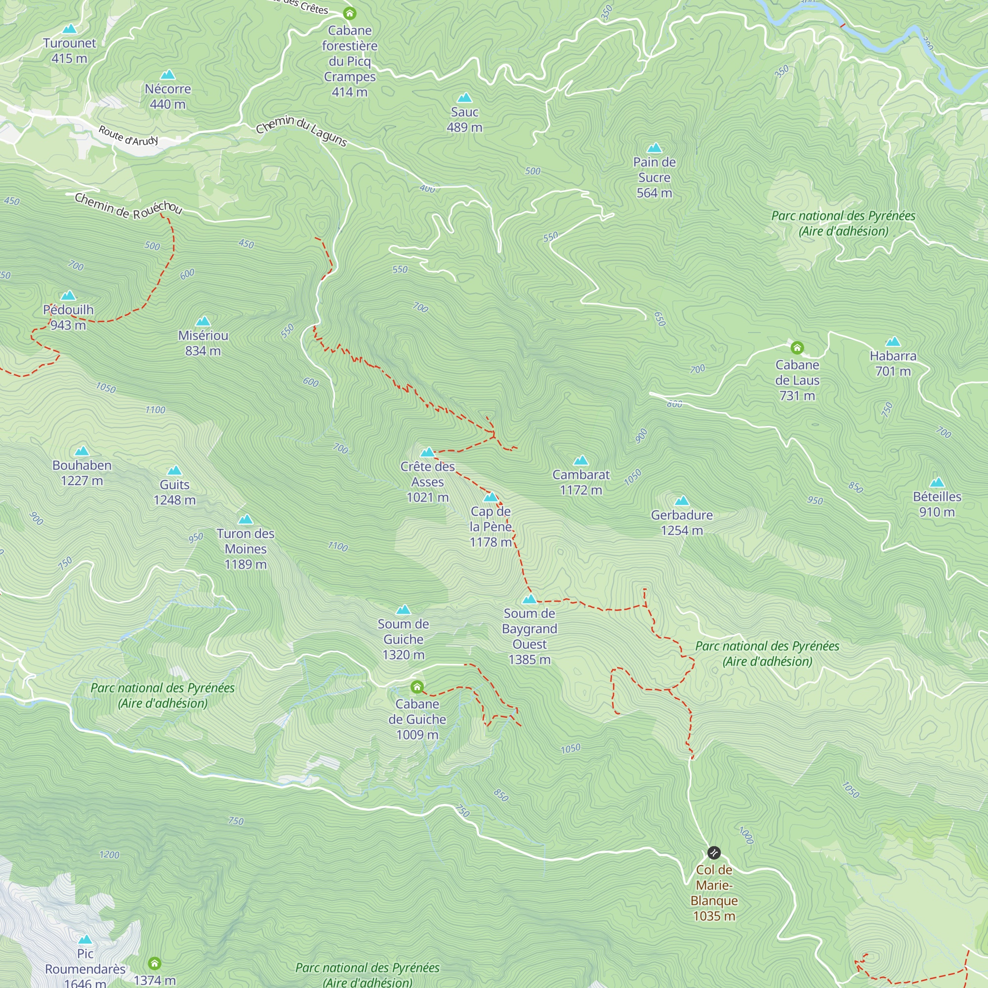 Cabane des Asses map