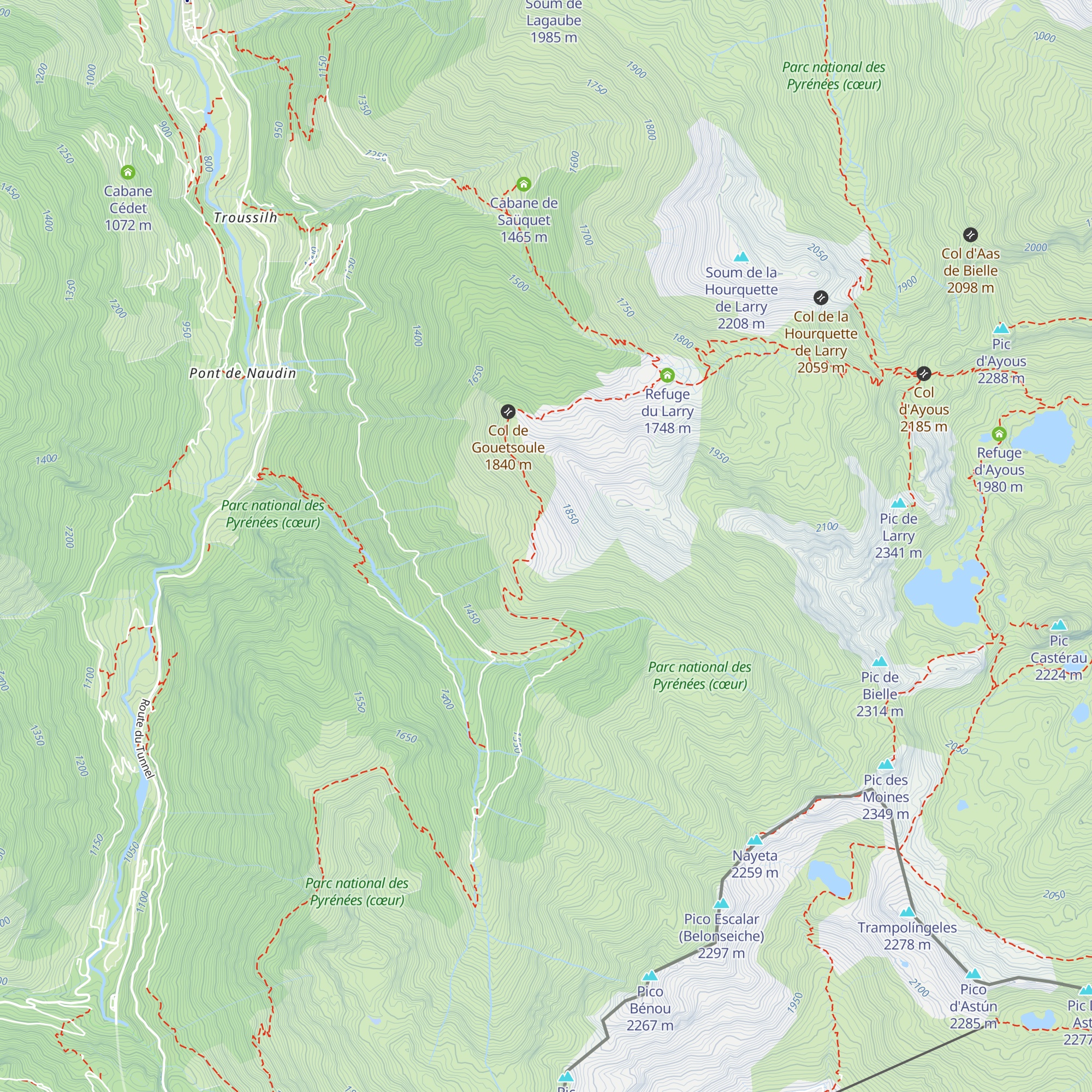 Cabane de Gouetsoule map