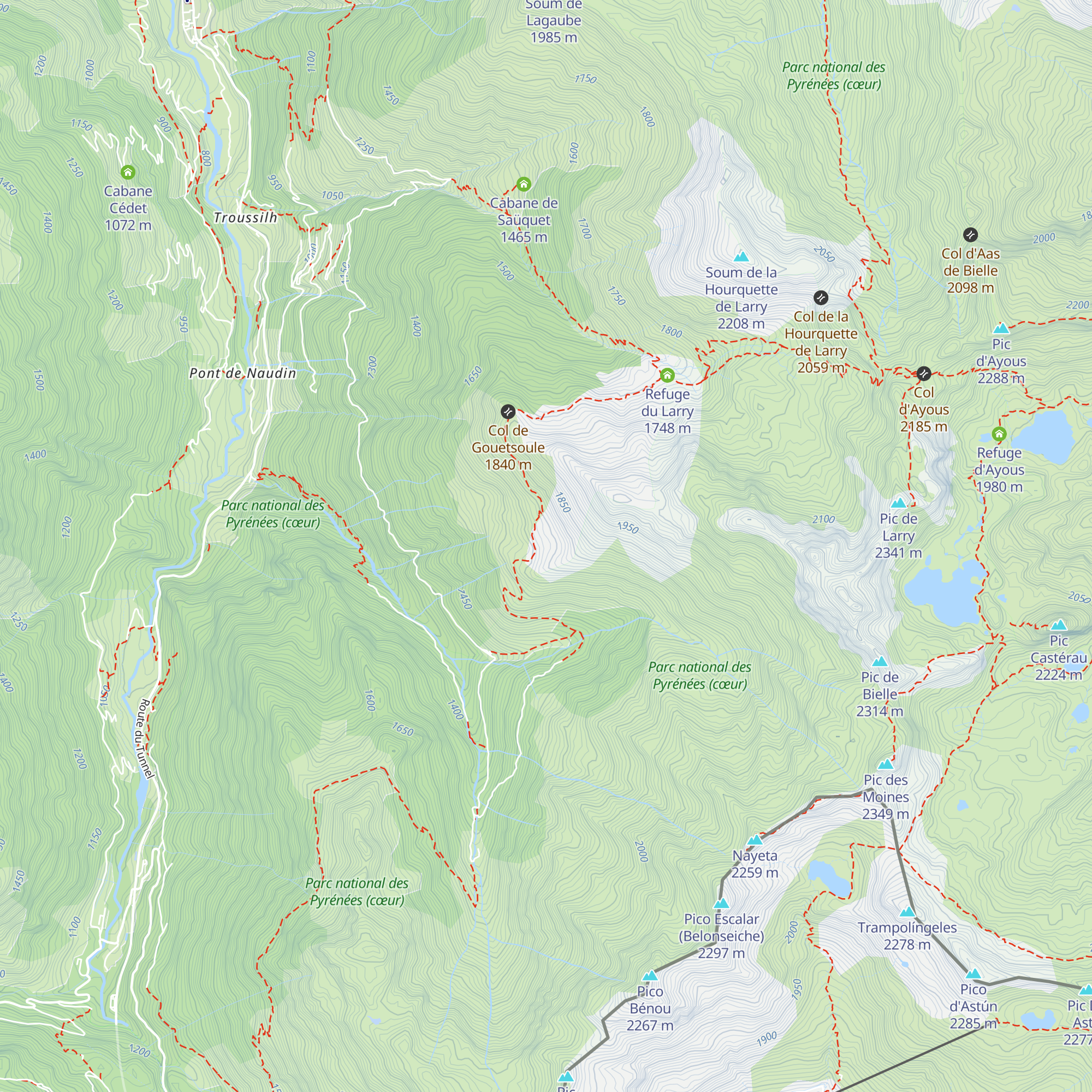 Cabane de Gouetsoule map
