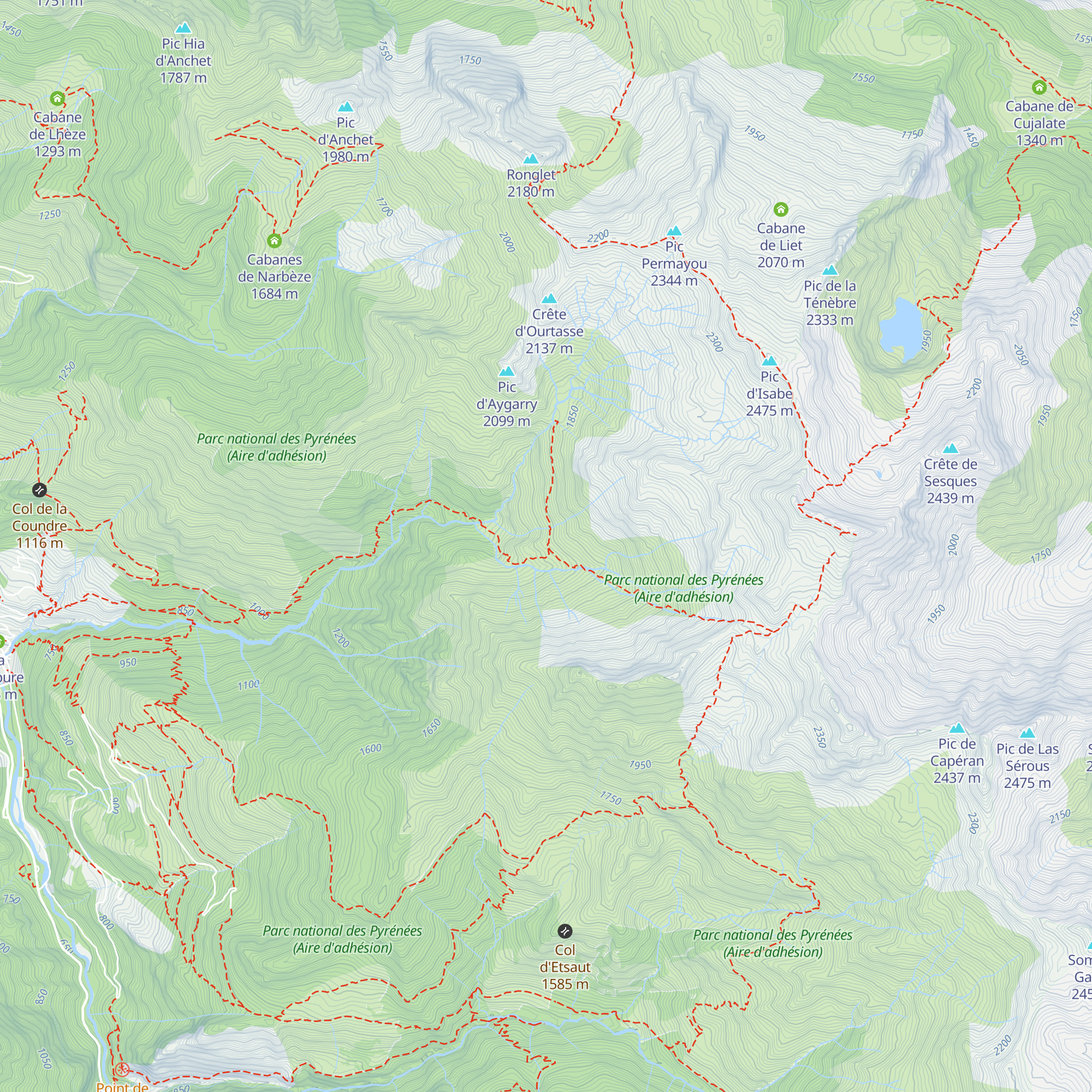 Cabane de Yèse map