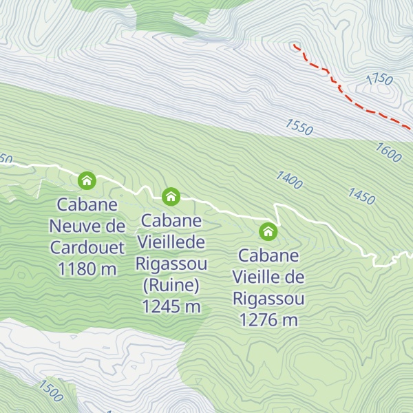 Map of Cabane de Tousset