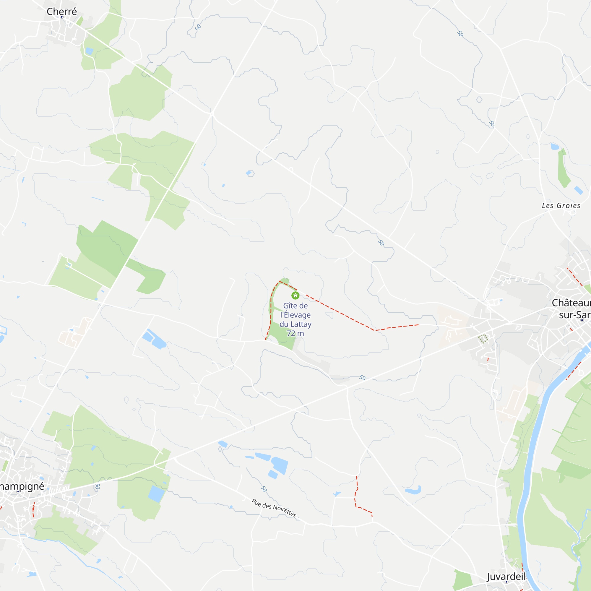 Gîte de l'Élevage du Lattay map