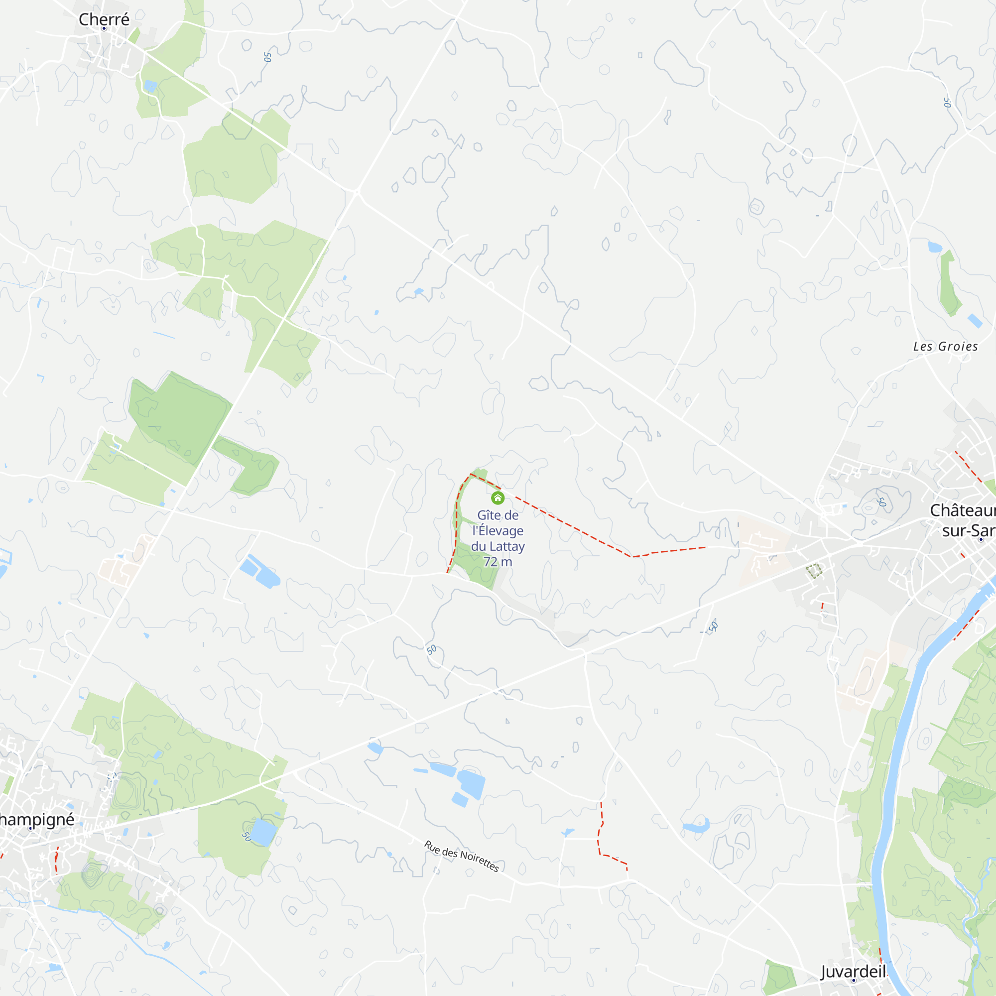 Gîte de l'Élevage du Lattay map