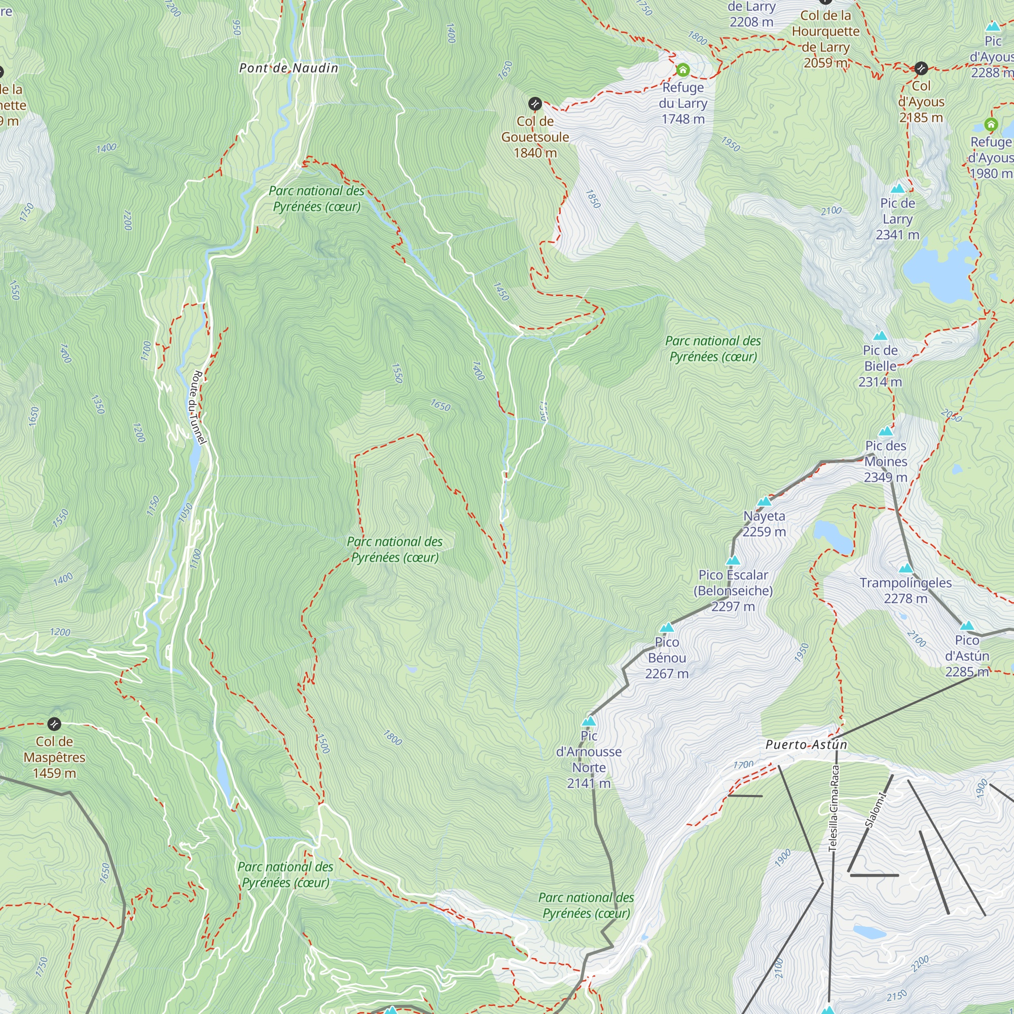 Cabane d'Arnousse map
