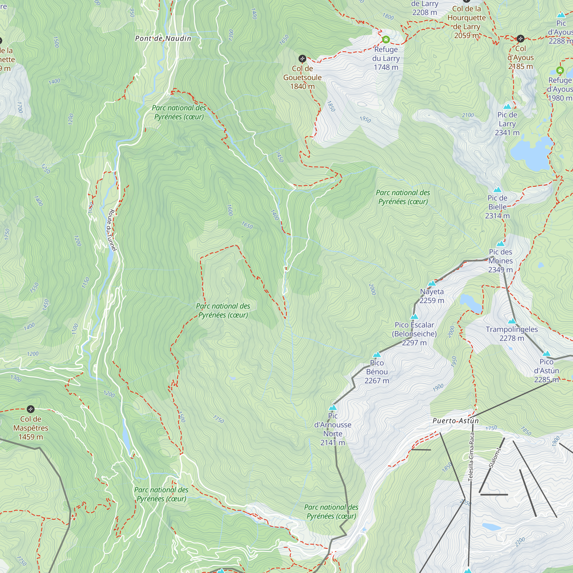Cabane d'Arnousse map