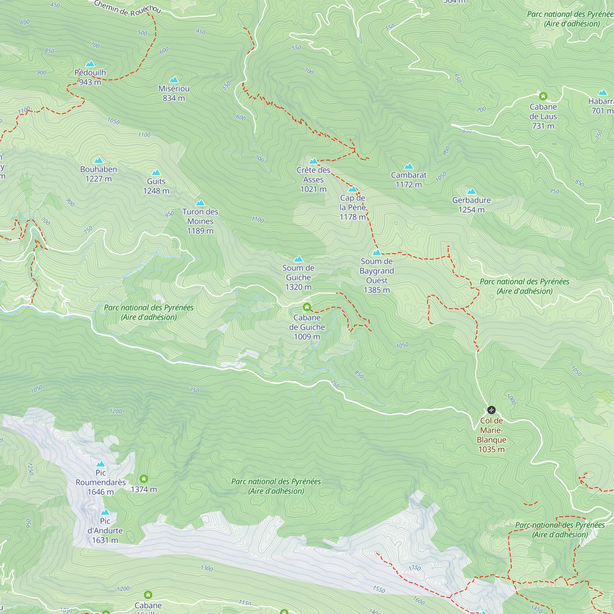 Cabane de Guiche map