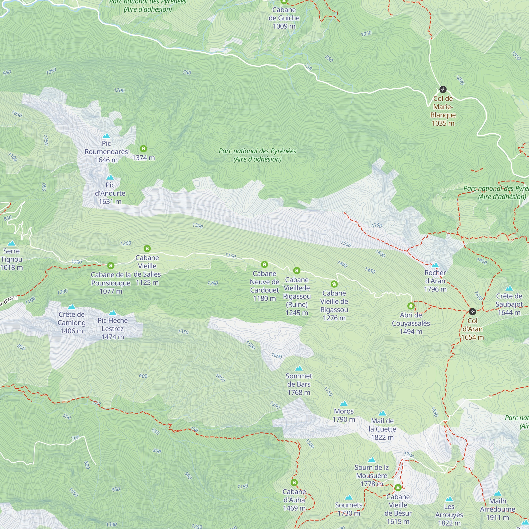 Cabane Neuve de Cardouet map