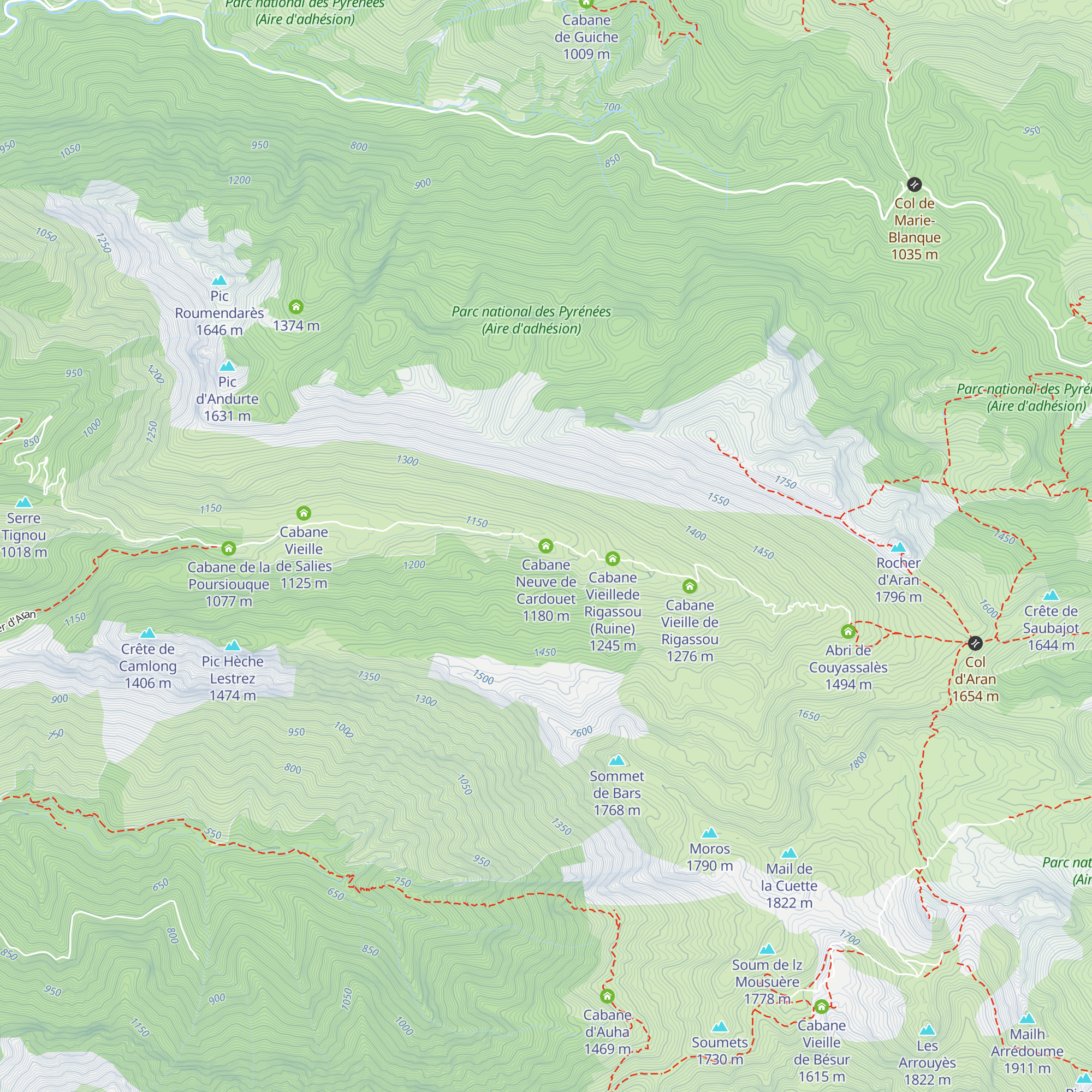 Cabane Neuve de Cardouet map