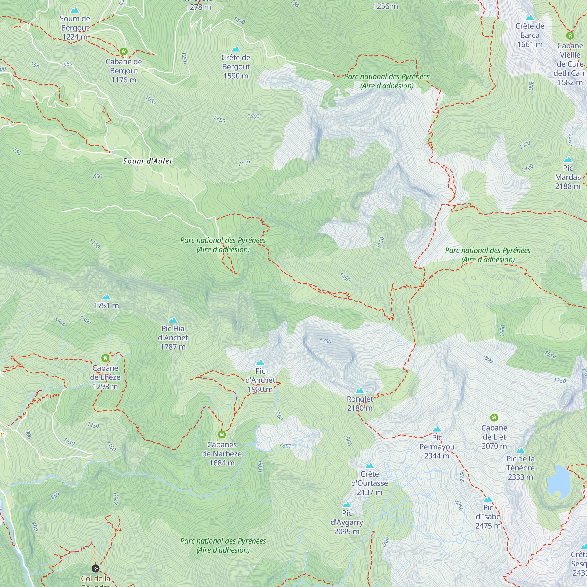 Cabane de Lapassa map