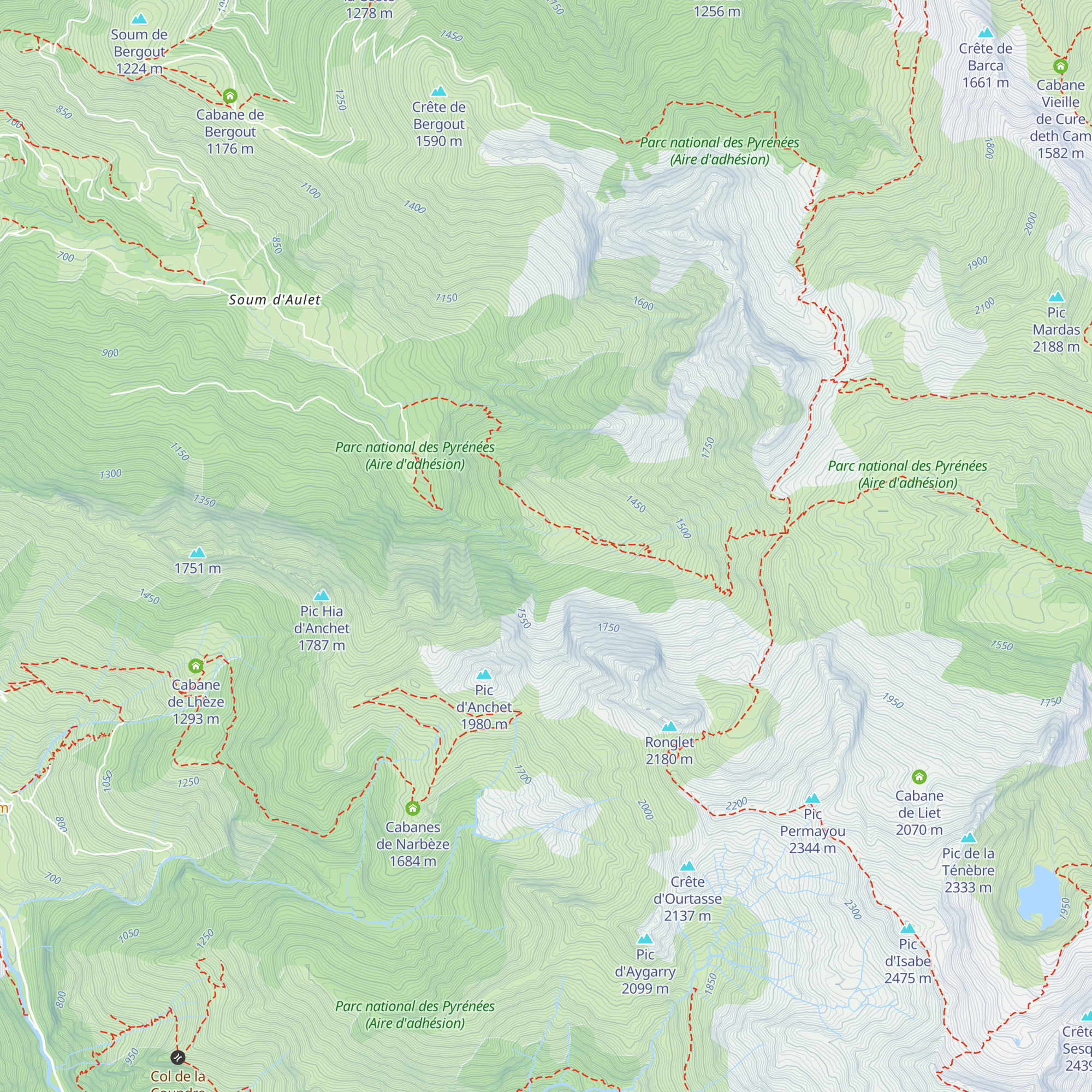 Cabane de Lapassa map
