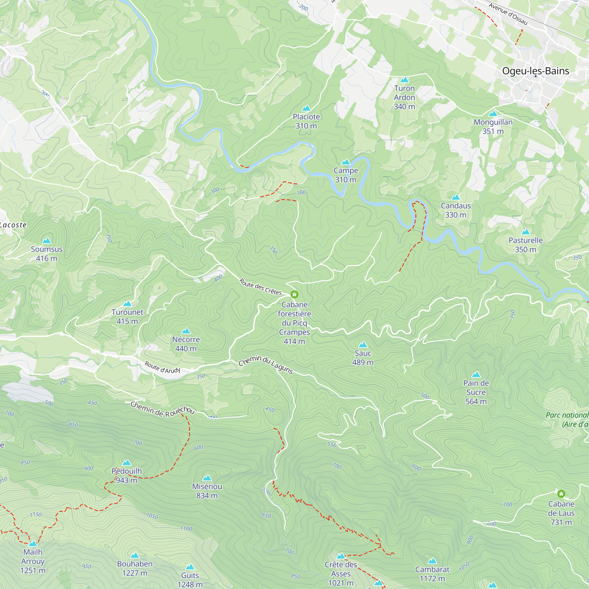 Cabane forestière du Picq Crampes map