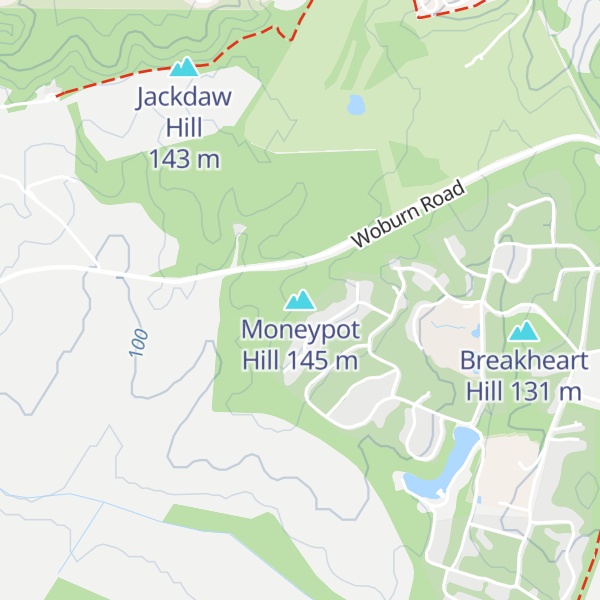 Map of Moneypot Hill