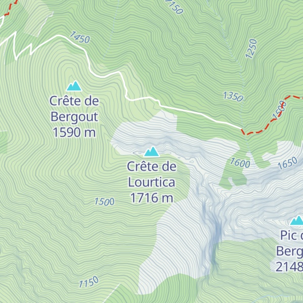 Map of Crête de Lourtica