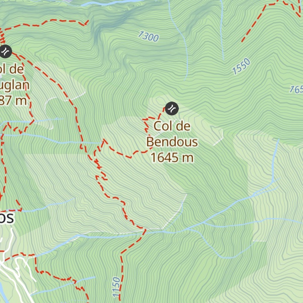 Map of Cabane de Bendous - Vallee d Aspe