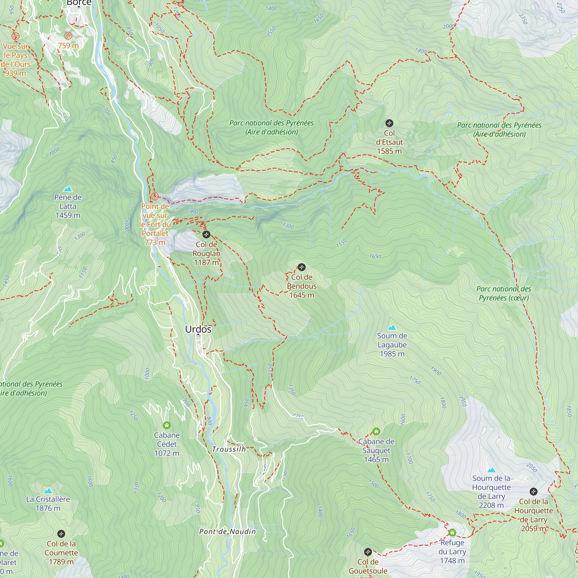 Cabane Neuve de Bendous map