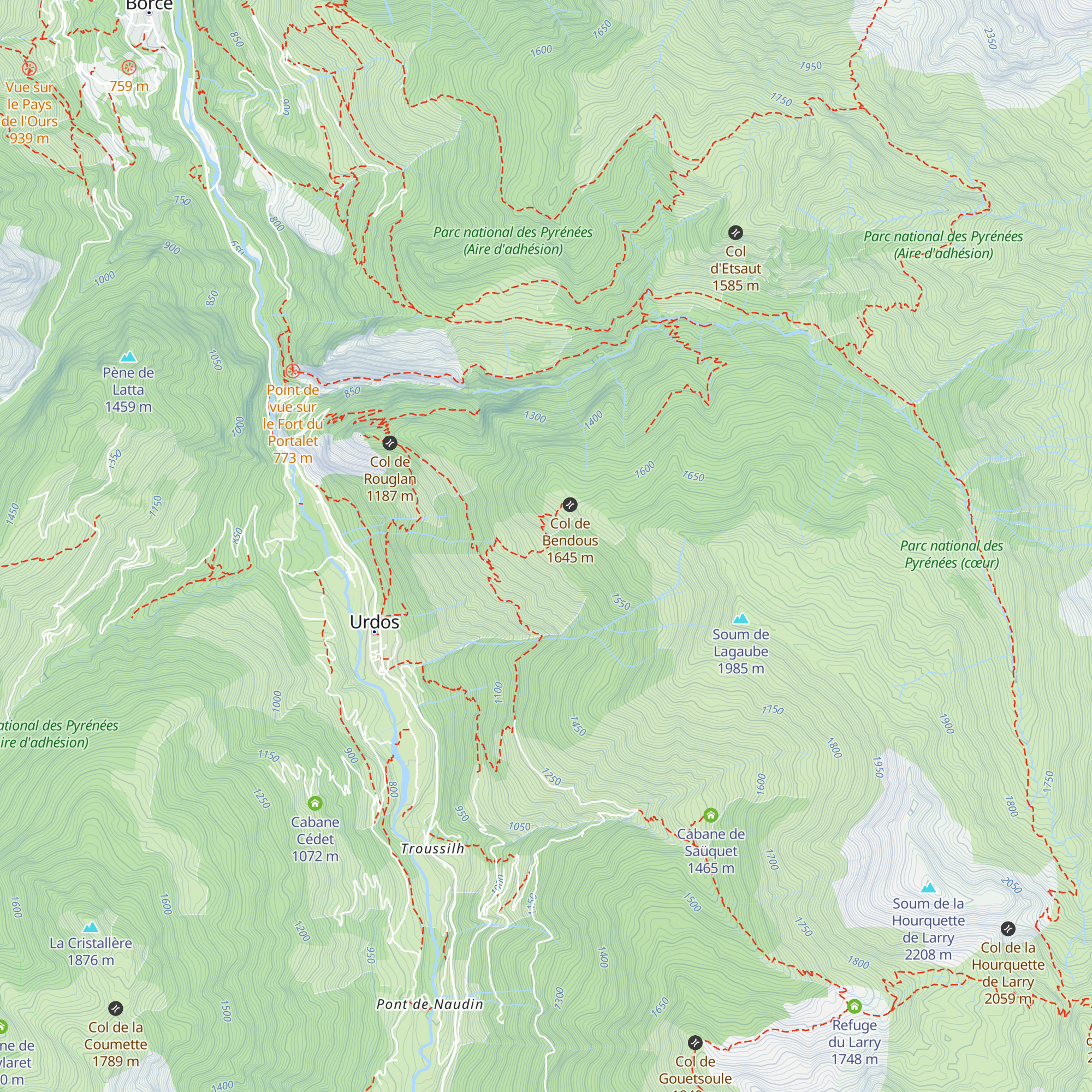 Cabane Neuve de Bendous map