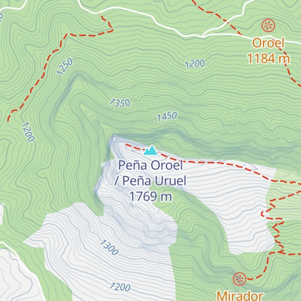 Map of Peña Oroel / Peña Uruel
