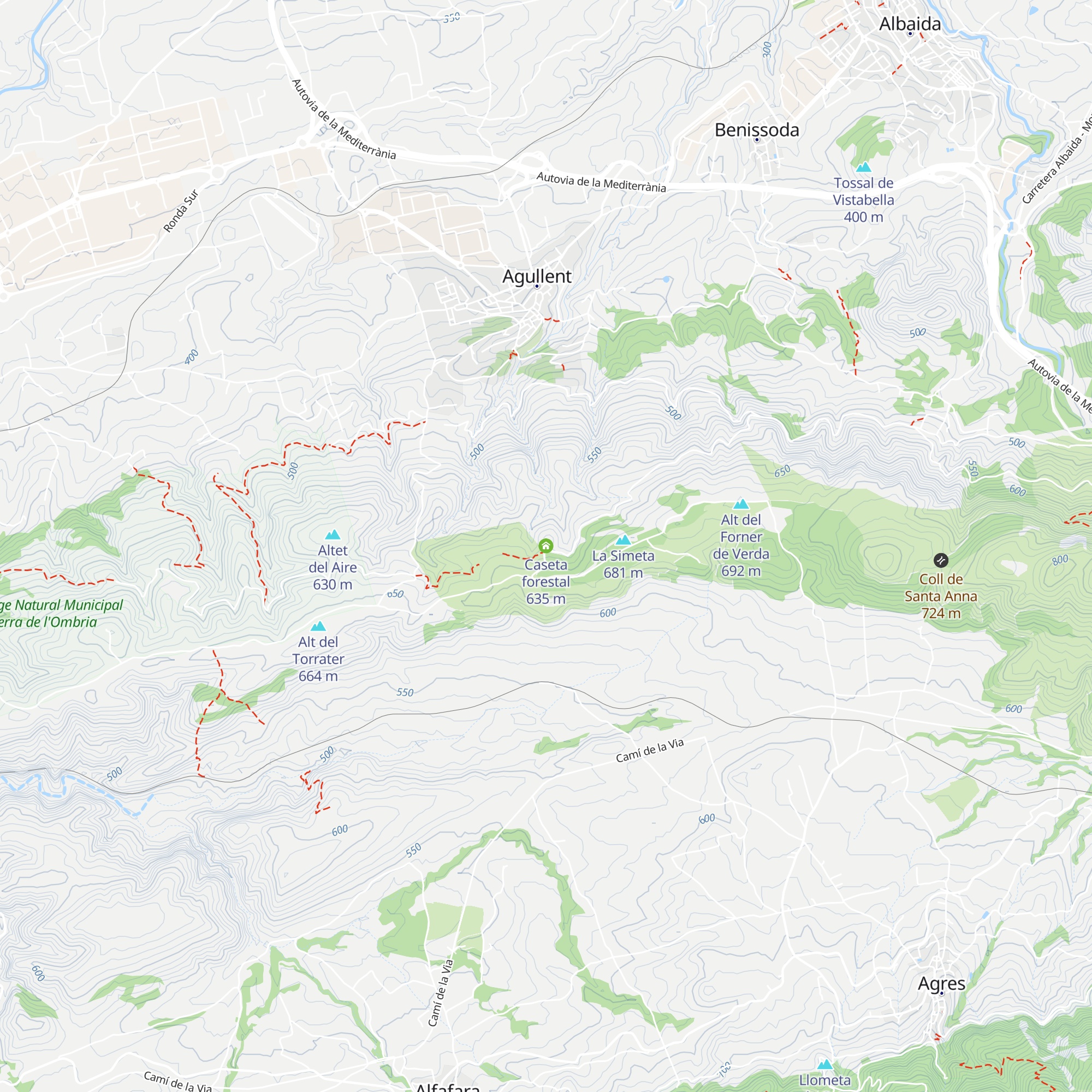 Caseta forestal map