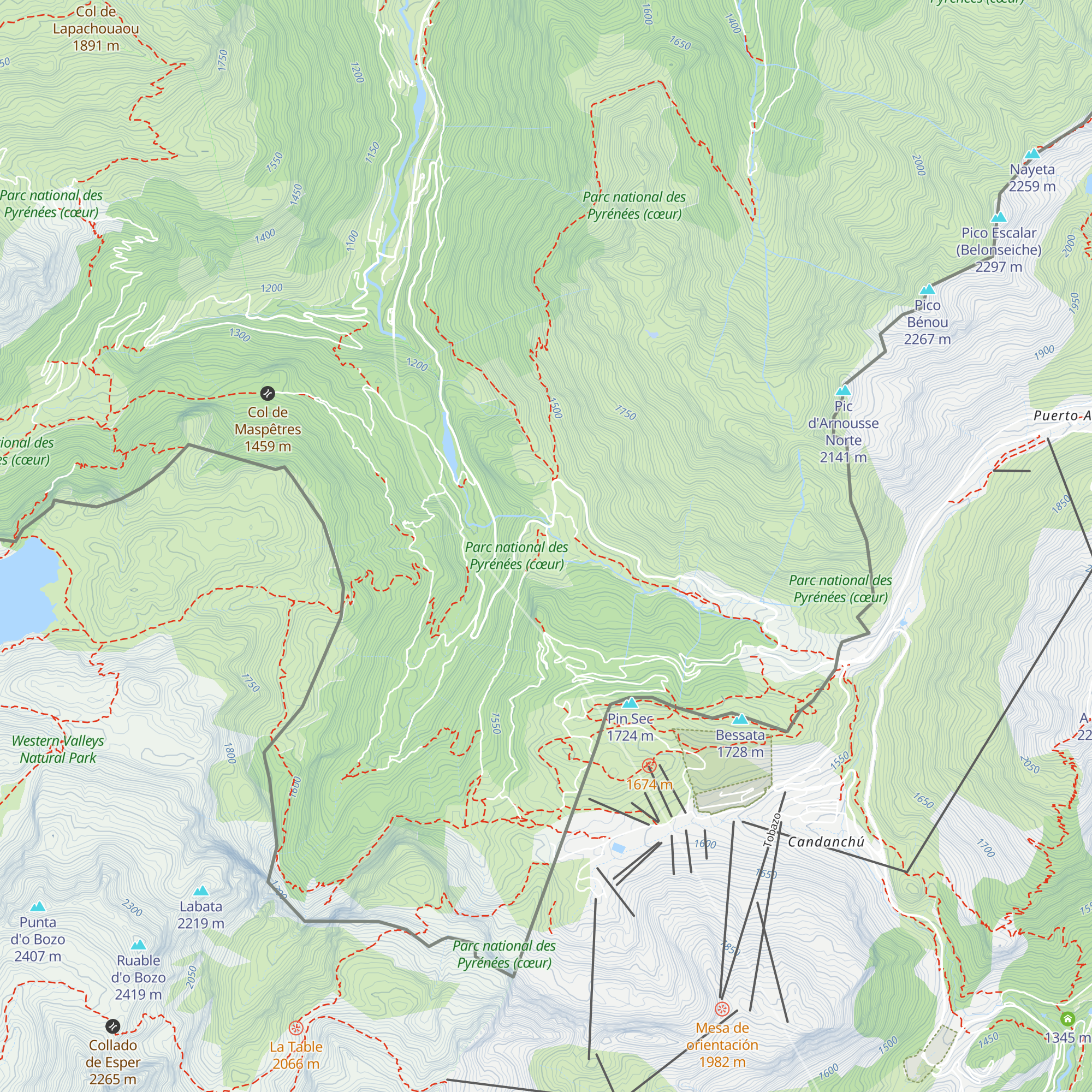 Cabane Pacheu map