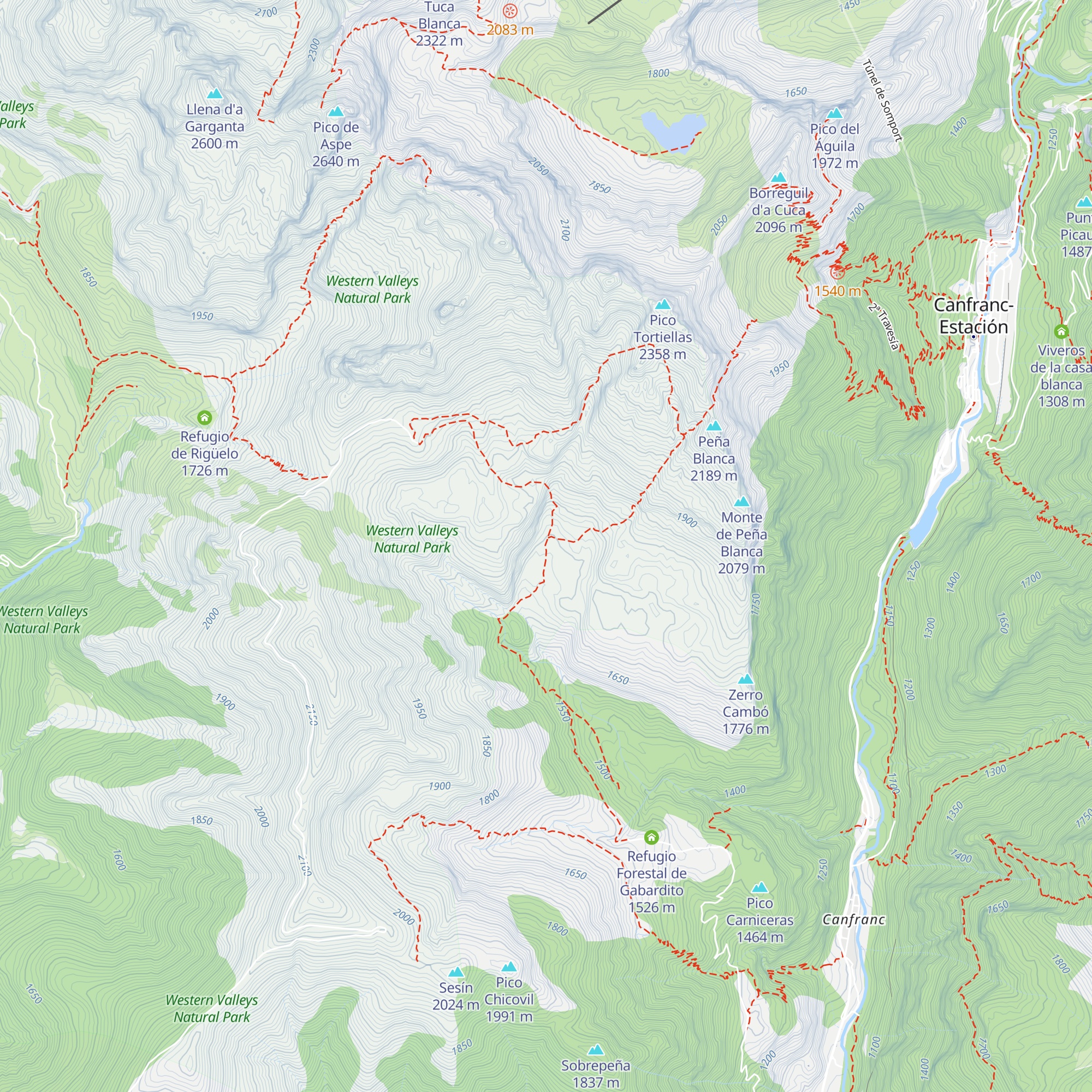 Refugio Forestal de la Balsa map