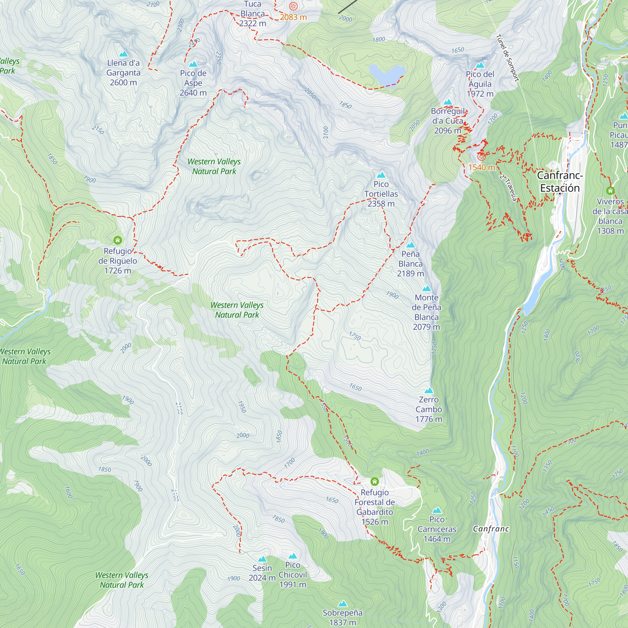 Refugio Forestal de la Balsa map