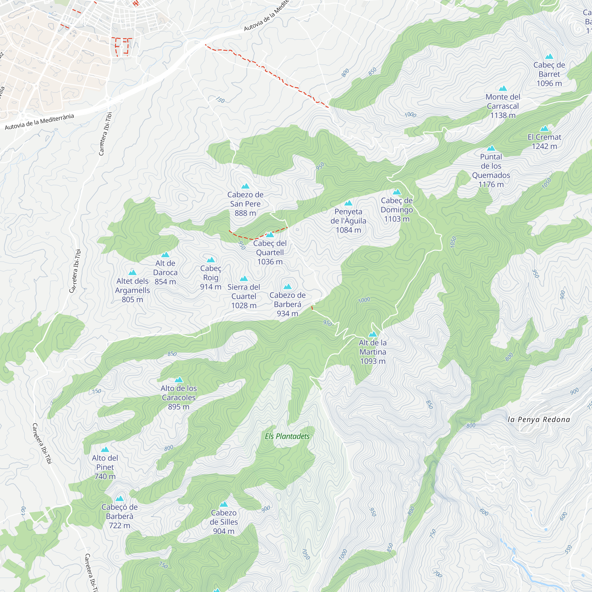 Refugi de Vivens map