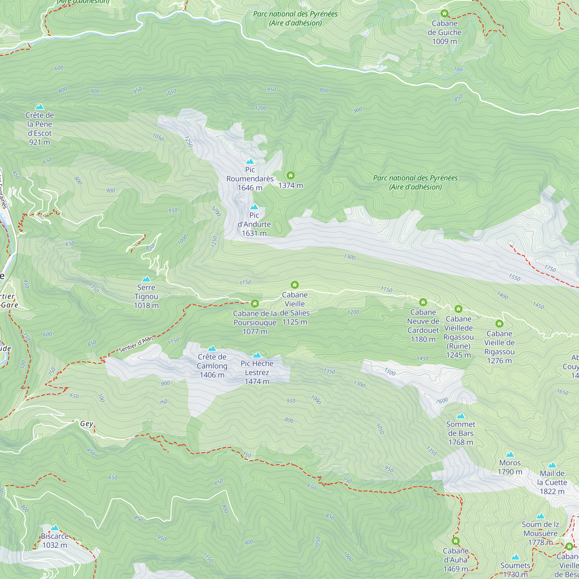 Cabane Neuve de Salies map