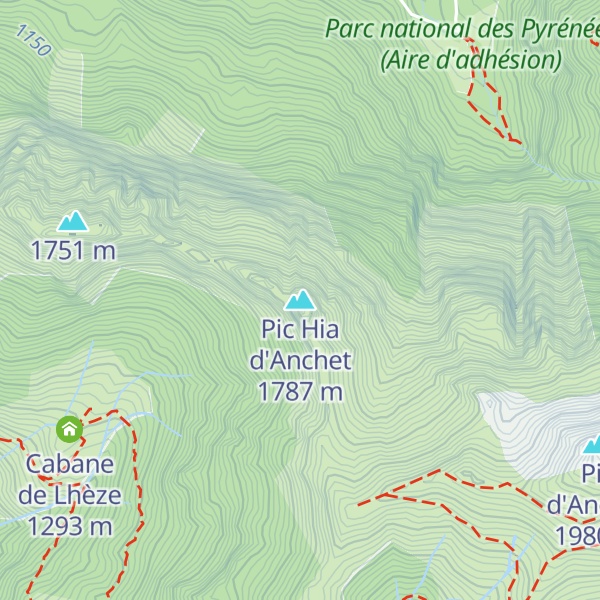 Map of Pic Hia d'Anchet