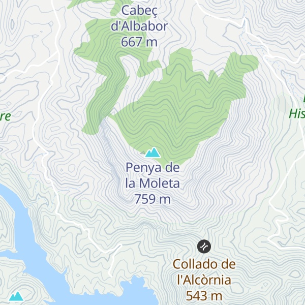 Map of Penya de la Moleta